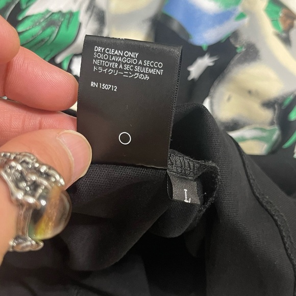 NWT Men’s Size Large AMIRI Airbrush Cherub Print Tee 100% Cotton In Black/Green - Picture 14 of 14